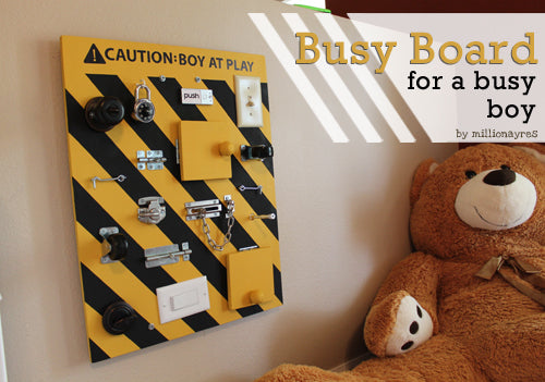 BUSY BOARD FOR A BUSY {BIRTHDAY} BOY!