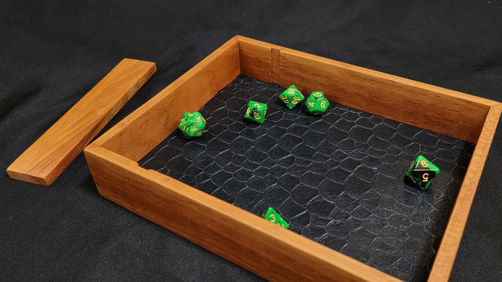 Dice Tray with Removeable Vault - Cherry