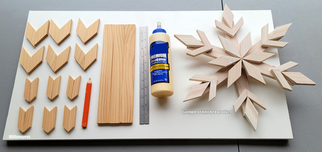 Cedar Snowflake DIY Kit - 14 inch