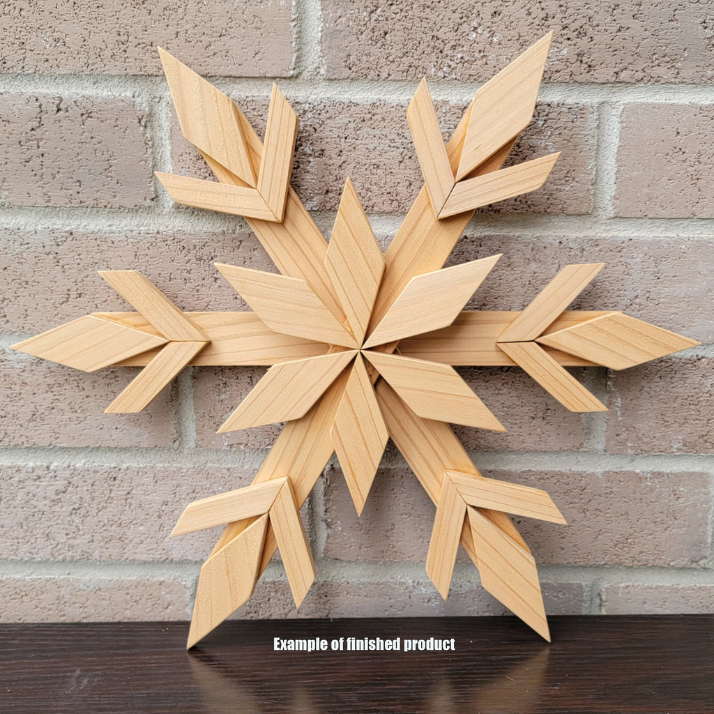 Cedar Snowflake DIY Kit - 14 inch