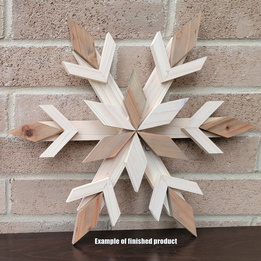 Cedar Snowflake DIY Kit - 14 inch