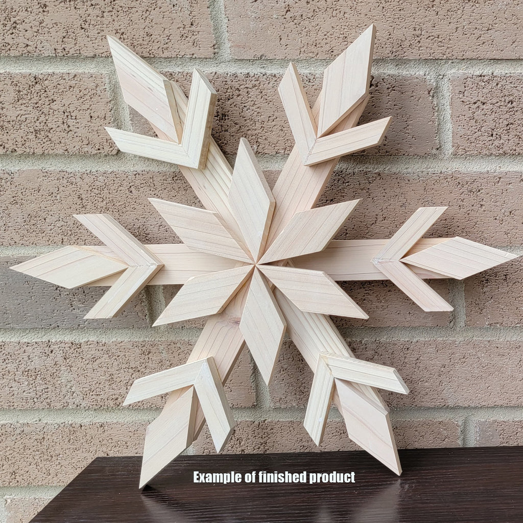 Cedar Snowflake DIY Kit - 14 inch