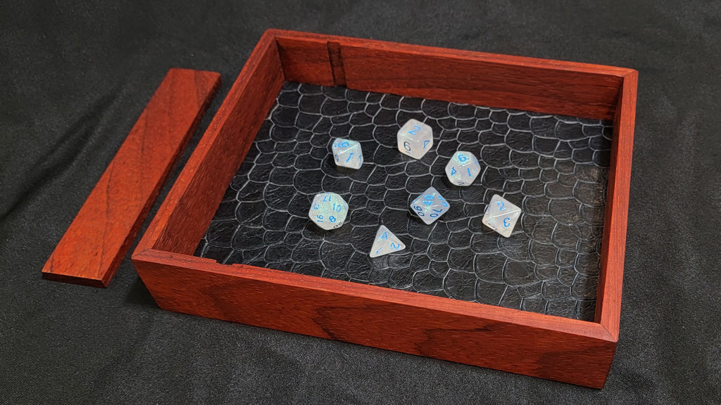 Dice Tray with Removeable Vault - Padauk