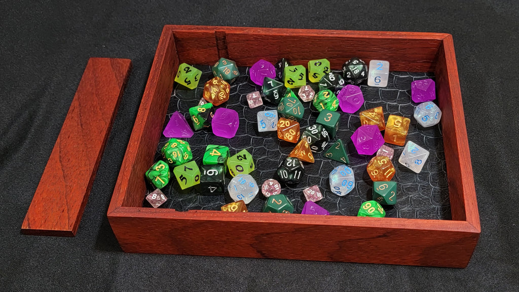 Dice Tray with Removeable Vault - Padauk