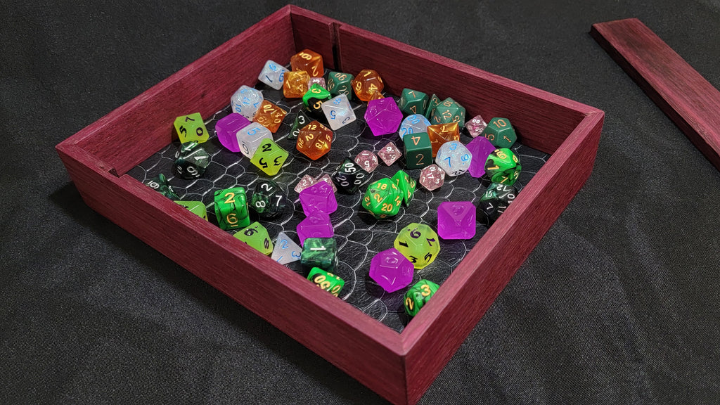 Dice Tray with Removeable Vault - Purpleheart