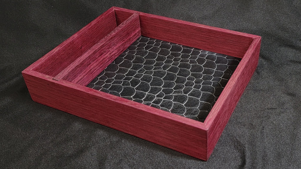 Dice Tray with Removeable Vault - Purpleheart