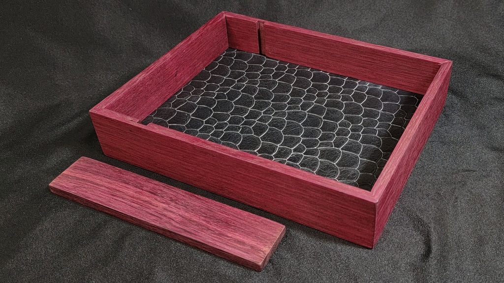 Dice Tray with Removeable Vault - Purpleheart