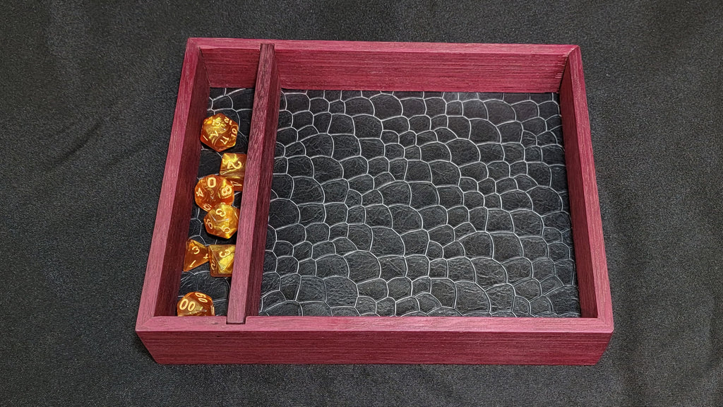Dice Tray with Removeable Vault - Purpleheart