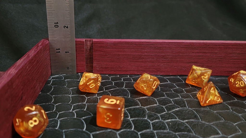 Dice Tray with Removeable Vault - Purpleheart