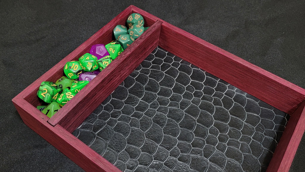 Dice Tray with Removeable Vault - Purpleheart