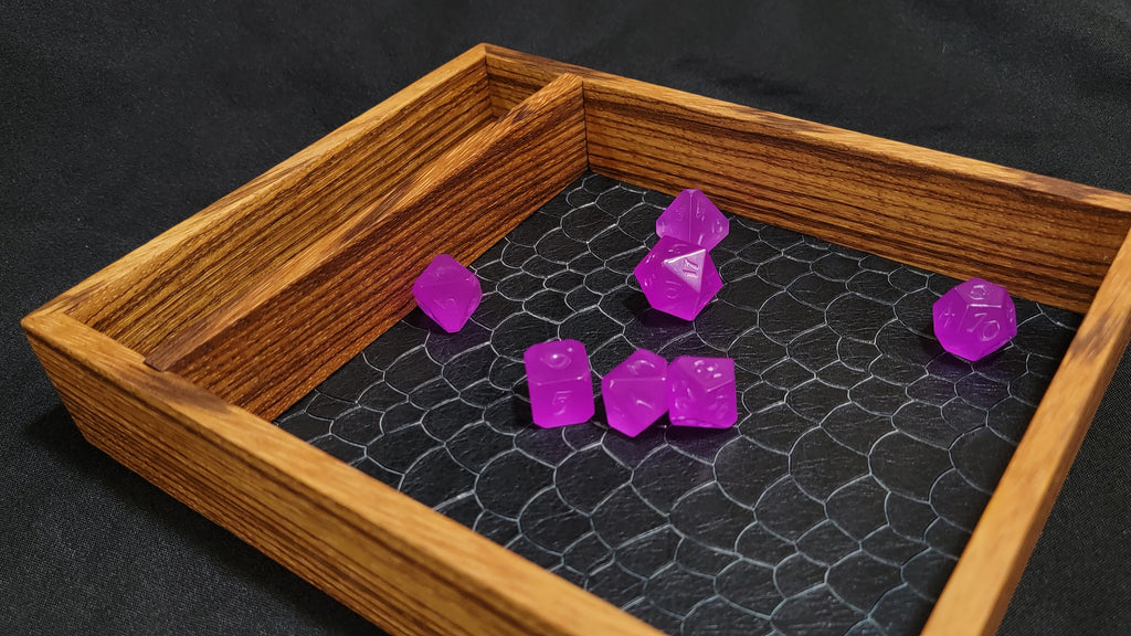 Dice Tray with Removeable Vault - Zebrawood