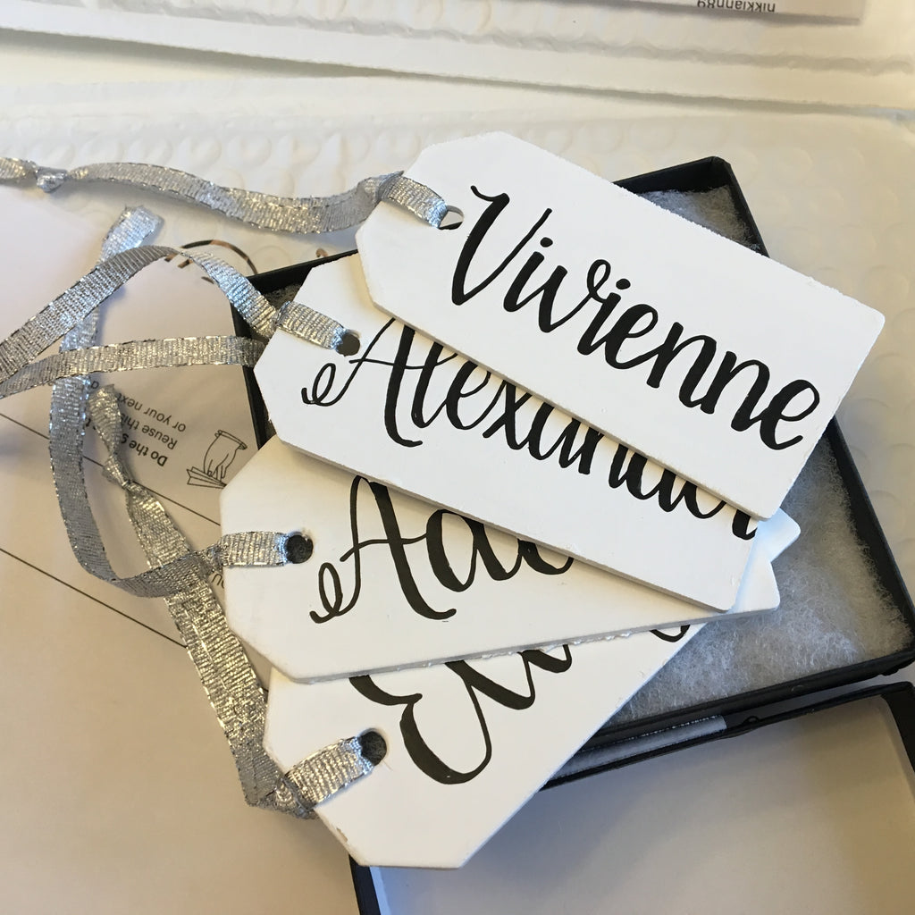 Personalized Christmas Stocking Name Tags
