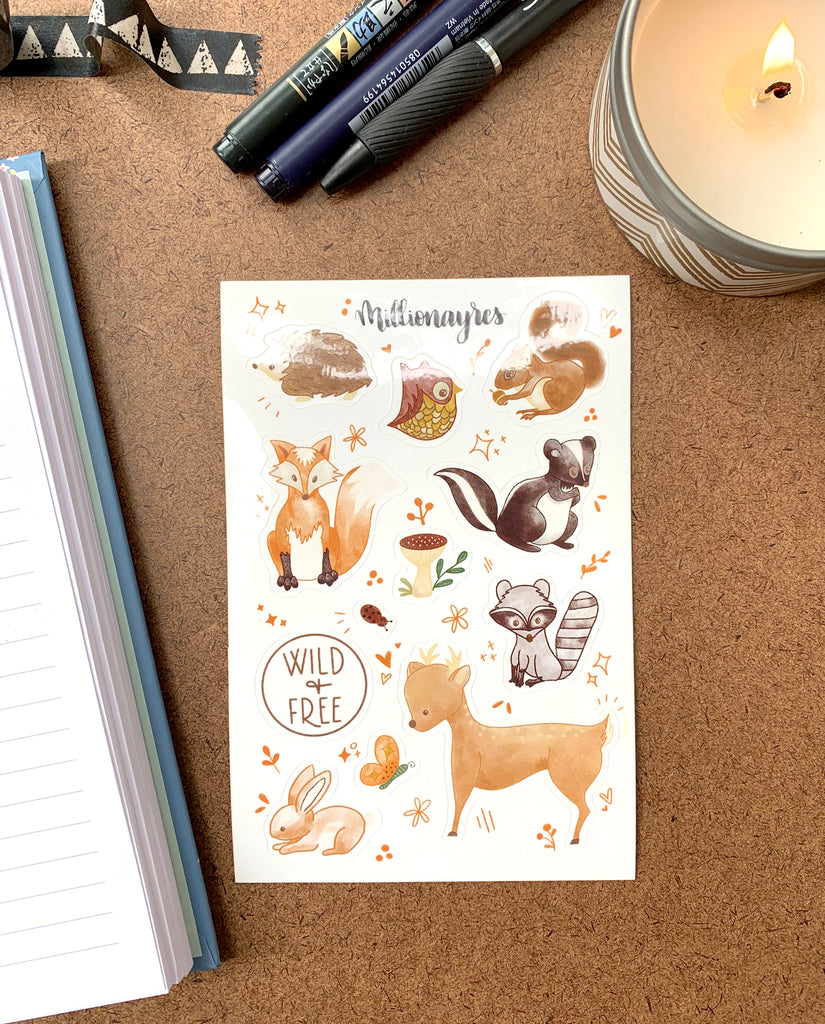 Woodland Fauna Sticker Sheet