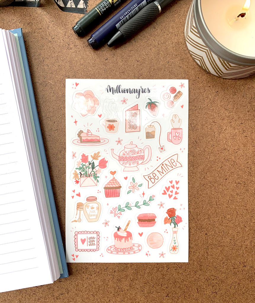 Valentine Tea Sticker Sheet