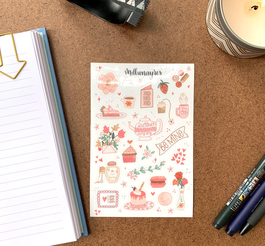 Valentine Tea Sticker Sheet