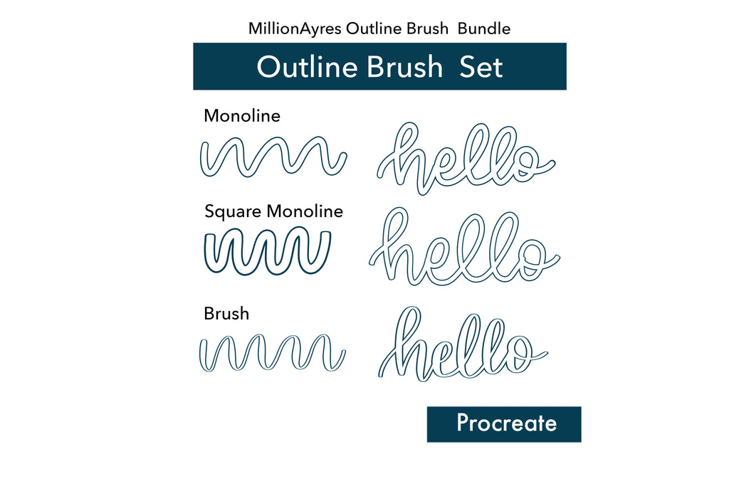 Outline Procreate Brush Set by MillionAyres