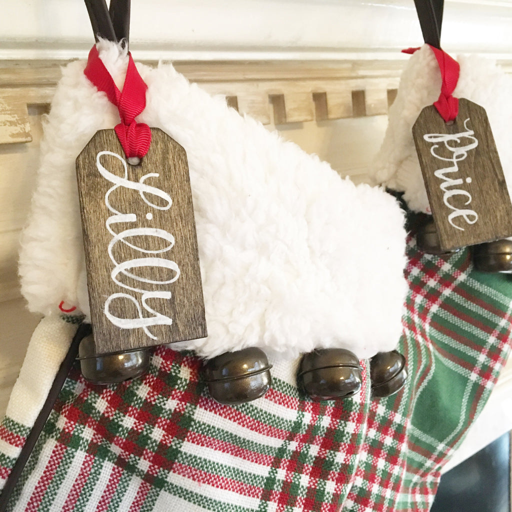 Personalized Christmas Stocking Name Tags โ MillionAyres Handmade