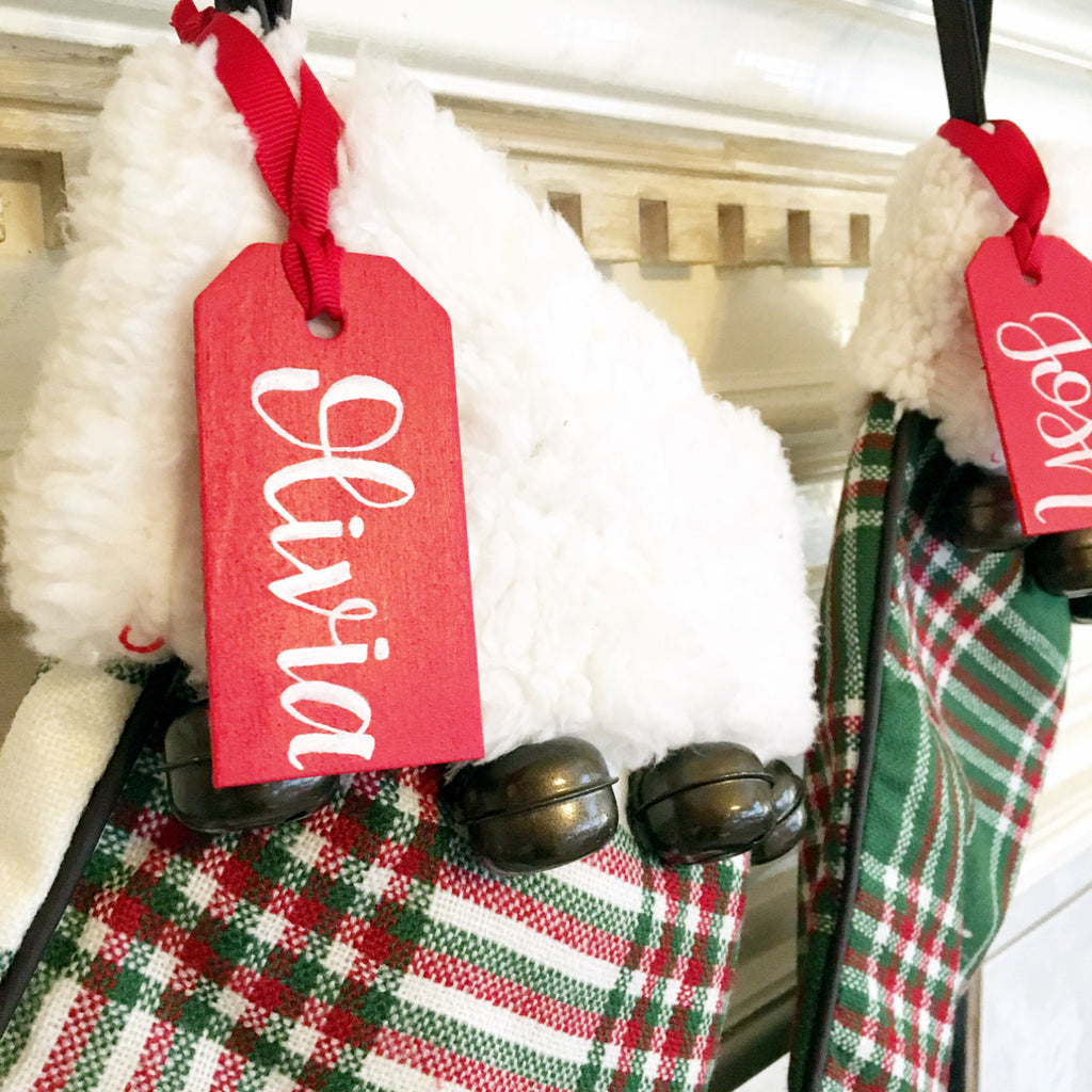 Personalized Christmas Stocking Name Tags
