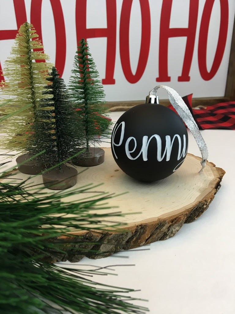 Personalized Christmas Ornament |  Hand lettered